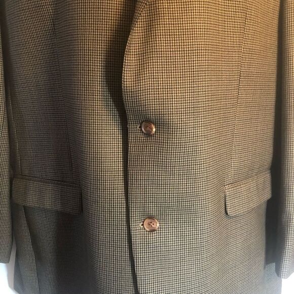 Lauren Ralph Lauren 100% Wool Fully Lined Brown Plaid Blazer. Size 50L - Picture 2 of 9